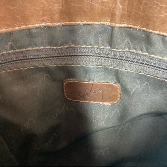 VELEZ Leather Colombia Messenger crossbody Bag Vintage Brown 8x10" - Picture 14 of 16